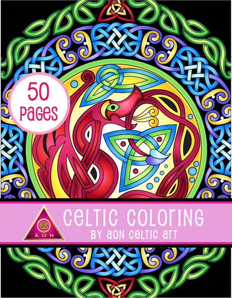 CELTIC COLORING eBook  Celtic Traditions  50 pages  Irish  image 1