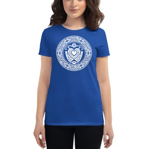 CELTIC KNOT Daisy and Hearts Ladies Fitted T-Shirt image 5