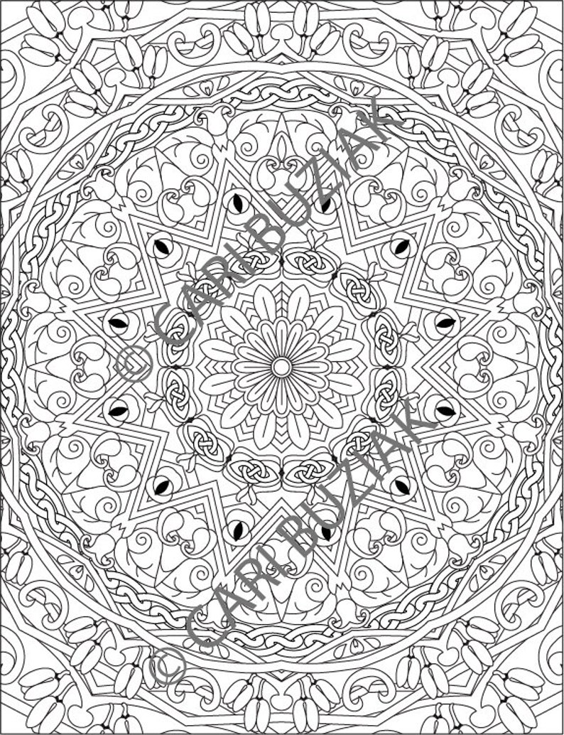 CELTIC COLORING Page All the Tulips Irish Colouring image 2