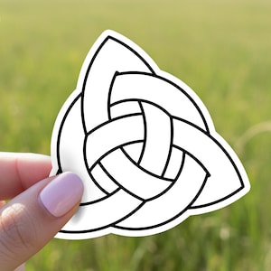 Celtic Trinity Knot Sticker, Bright Colors, Bold Outline (Vinyl)