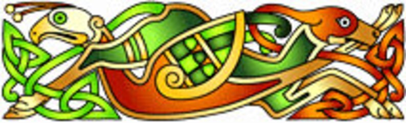 CELTIC CLIPART Bundle 1,550 Web Clipart Images Irish Celt Shamrock Knot Spiral Website Dragon Clip Art Cross Color/BW image 4