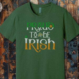 a green t - shirt with the words irish on it