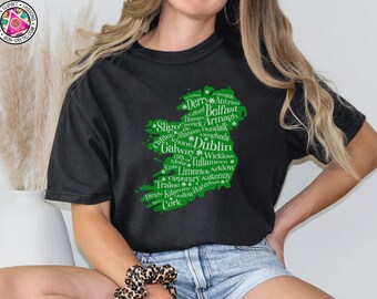 Irish Cities Shirt: Celtic Art Dublin Belfast Galway Tee