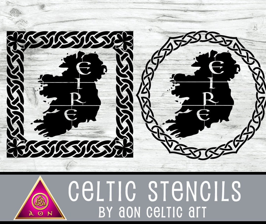 CELTIC STENCILS Ireland / Eire Irish Cricut Silhouette Etsy
