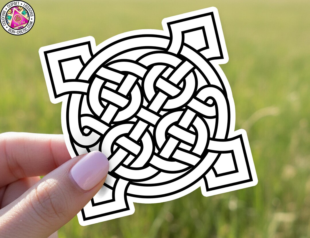 Celtic Knot Sticker: Traditional Interwoven Geometric Design - Etsy