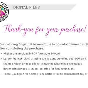 a white poster with a pink ribbon and the words thank you for your purchase