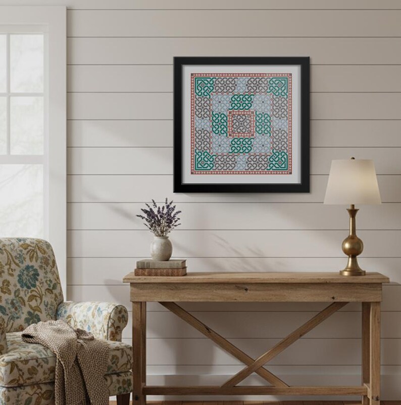 Celtic Cross Stitch Pattern: Geometric Irish Motif (digital PDF) - Etsy