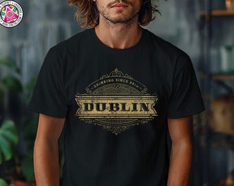 Celtic Dublin Pub Shirt - Distressed Irish Crest Design