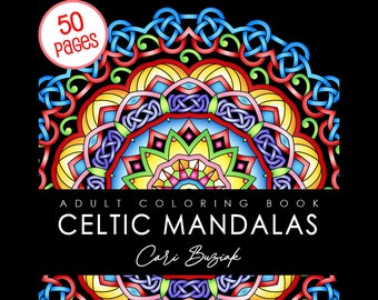 CELTIC Mandalas -- 50pg ebook, Meditation Coloring Book