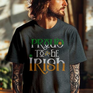 Proud to Be Irish Shirt: Celtic Shamrock Design, Unisex Tee