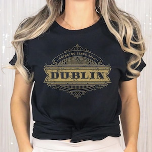 Dublin Pub Tee | Vintage Celtic Crest Shirt | Comfort Colors Cotton - St Patricks Day