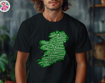 Irish Pub Crawl Shirt, Celtic Art, Black Green (Unisex S-XL)