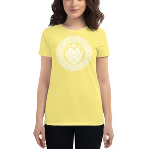 CELTIC KNOT Daisy and Hearts Ladies Fitted T-Shirt image 8