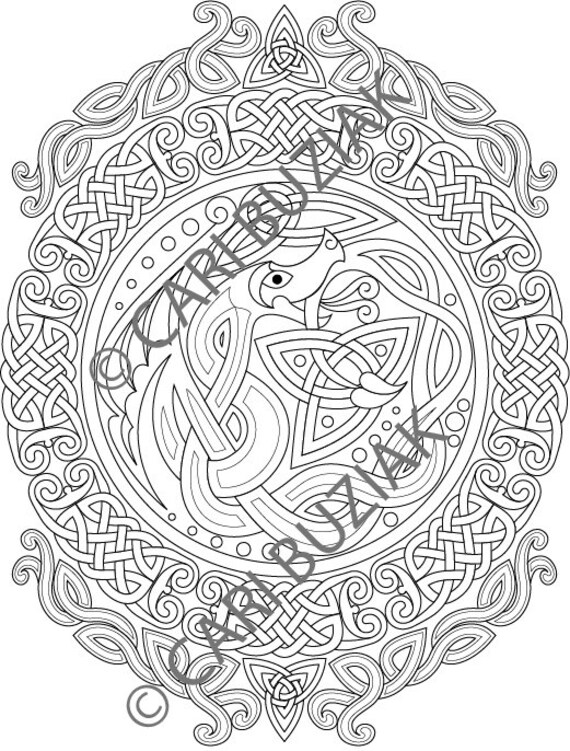 Celtic Dragon Coloring Pages