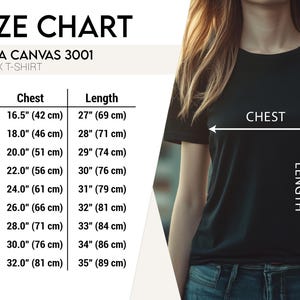 a women's size chart for a t - shirt