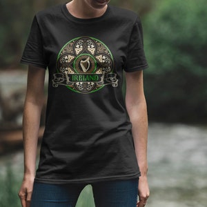 Vintage Ireland / CELTIC KNOT Emblem kelly green, Ladies Fashion Fit T-Shirt image 3