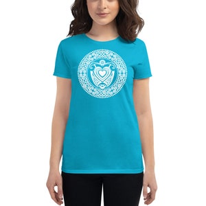 CELTIC KNOT Daisy and Hearts Ladies Fitted T-Shirt image 7