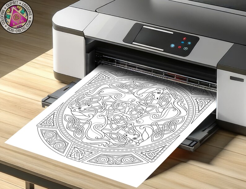 a printer with a picture of a cat on it