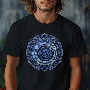 Celtic Knot Design | Ouroboros Tee | Ring-Spun Cotton | Unisex Festival Outfit | St Patricks Day