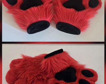 Manos hinchadas / Manos de 4 dedos / Manos rojas y negras / Disfraz