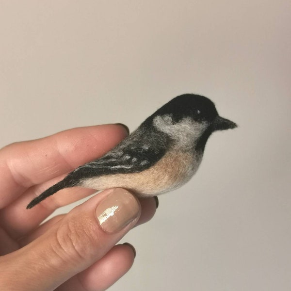 Miniature Needle Felt British Birds - Coal Tit