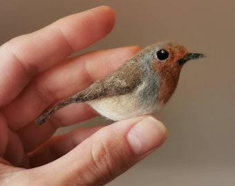 Miniature Needle Felt British Birds - Robin