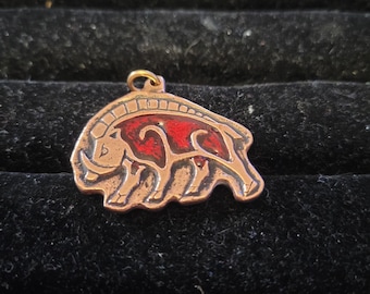 Yffing Boar with enamel- Pictish-inspired pendant