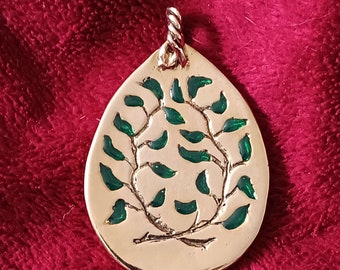 Laurel Medallion - cast bronze with epoxy enamel