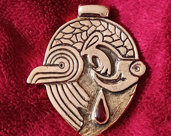 Pelican Medallion - Anglo Saxon Staffordshire Hoard inspired - cast bronze