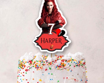 Descendants Rise of Red Cake Topper: Personalized Printable (Digital Download)
