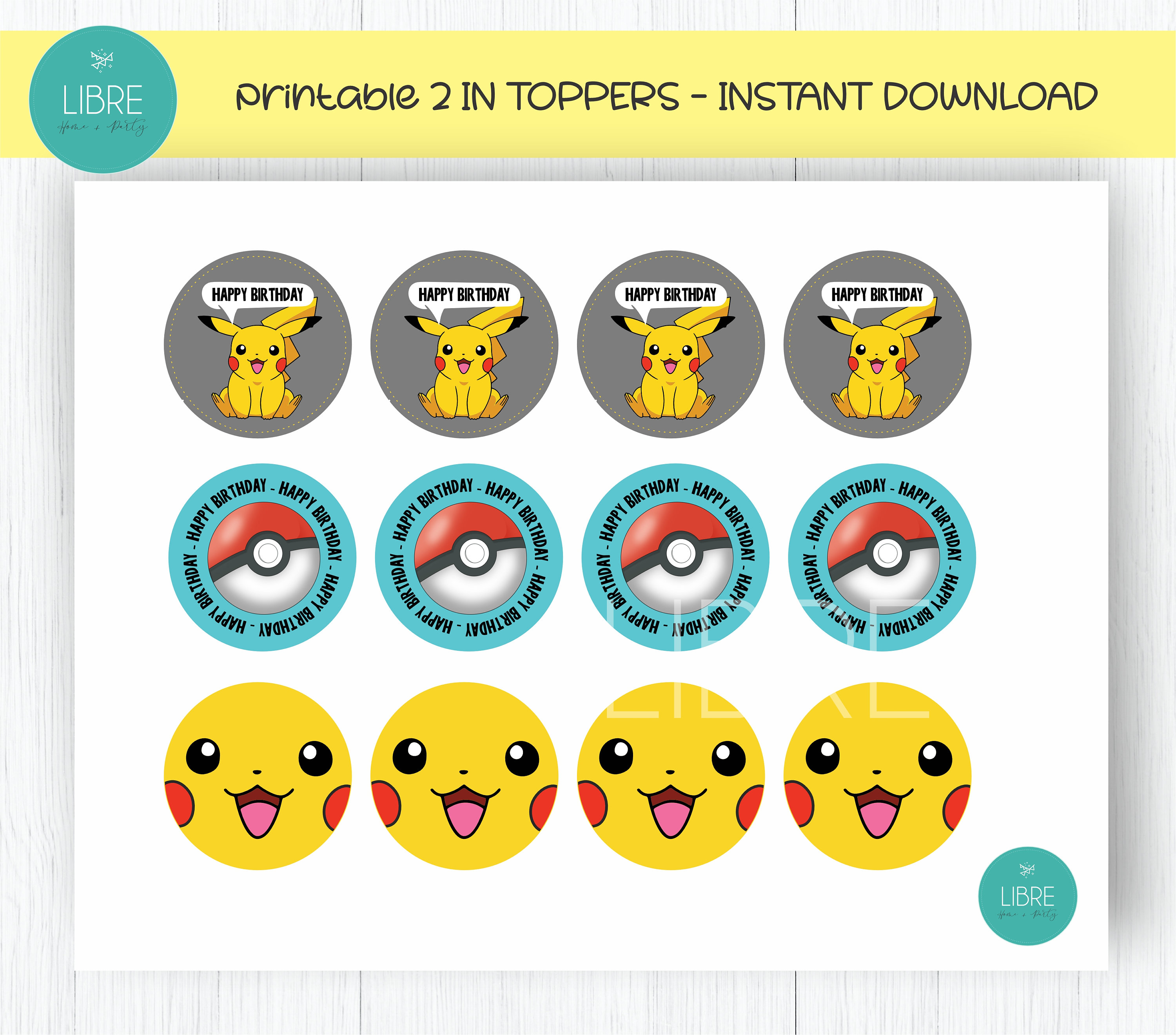 Free Pokemon Cake Toppers Printable At Home