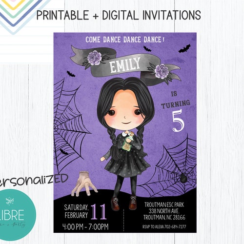 wednesday-addams-digital-and-printable-invitation-wednesday-etsy-canada