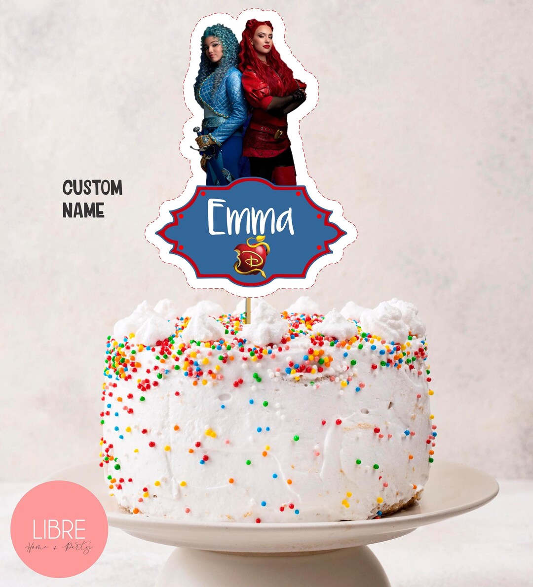 Printable Descendants the Rise of Red Cake Topper, Rise of Red Cake ...