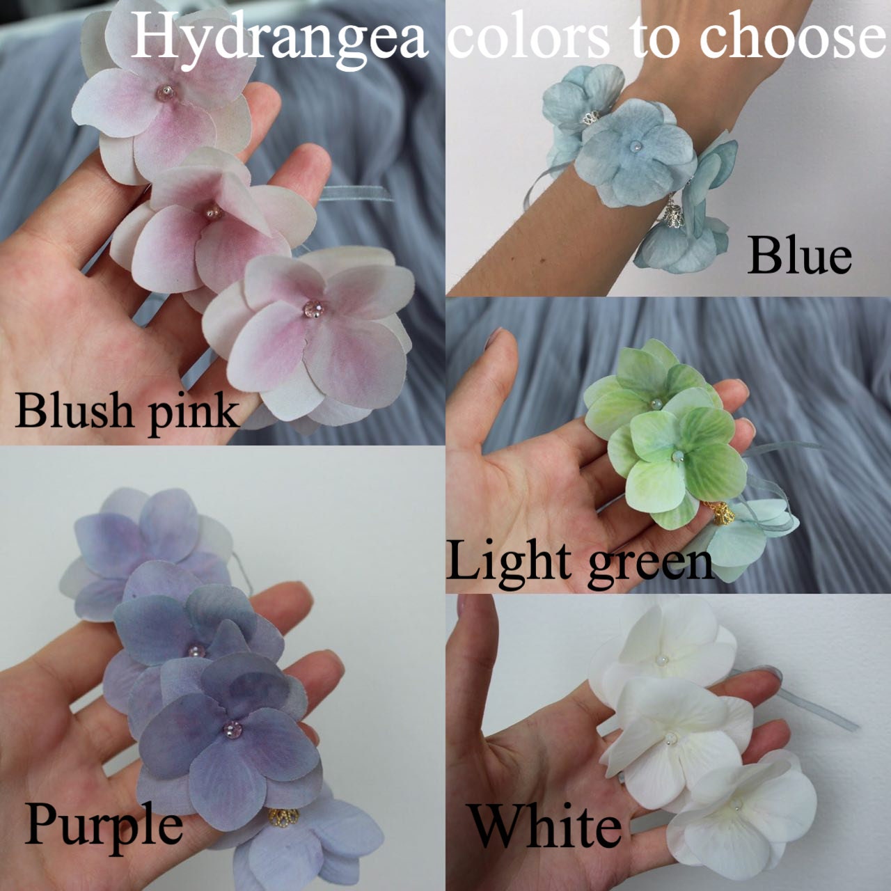 Clay, hydrangea, flower bridal hair piece, vine .br Clay, hydrangea, flower bridal hair piece, vine .br