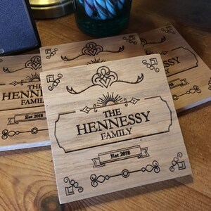 Personalisierte Eiche Bahnen - Laser-Gravur - perfekte Hochzeit / Jubiläumsgeschenk!