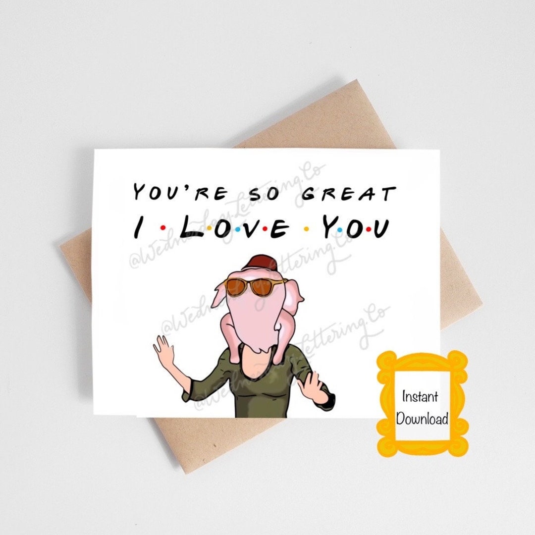 Friends Card, Printable Card, Friends Valentine, the One Where ...