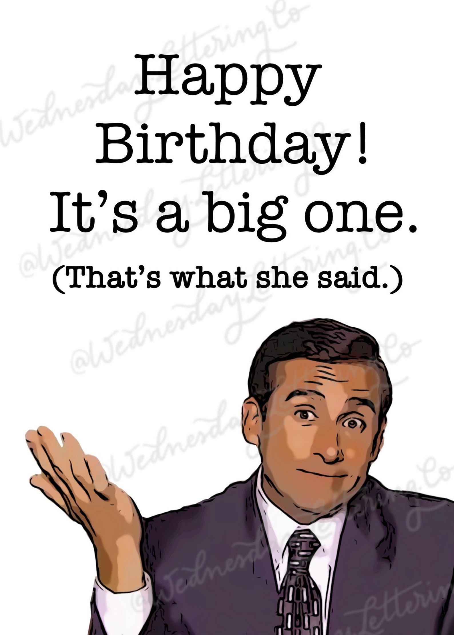 The Office Birthday Card, Printable Card, Michael Scott Quote, That's ...