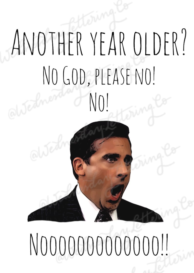 The Office Birthday Card, Printable Card, Michael Scott Quote, Michael ...