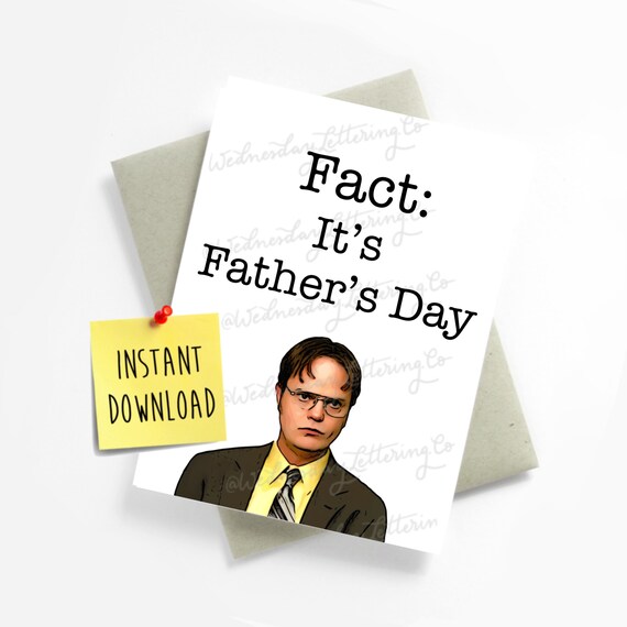 The Office Fathers Day Card Printable Card Office Dwight | Etsy