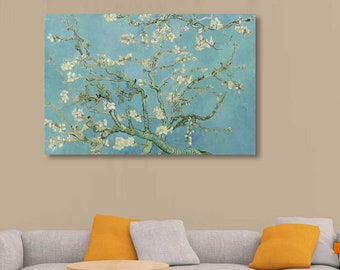 Almond Blossom by Vincent Van Gogh, Extra Large Wall Metal Art Print, Masterpiece Reproduction on metal, Home Business Commercial Art