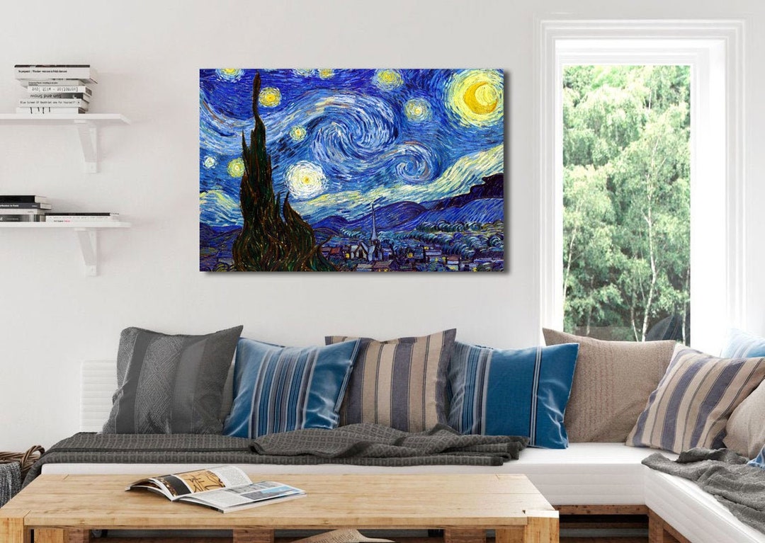 The Starry Night (1889) Vincent Van Gogh, Extra Large Wall Metal Art ...