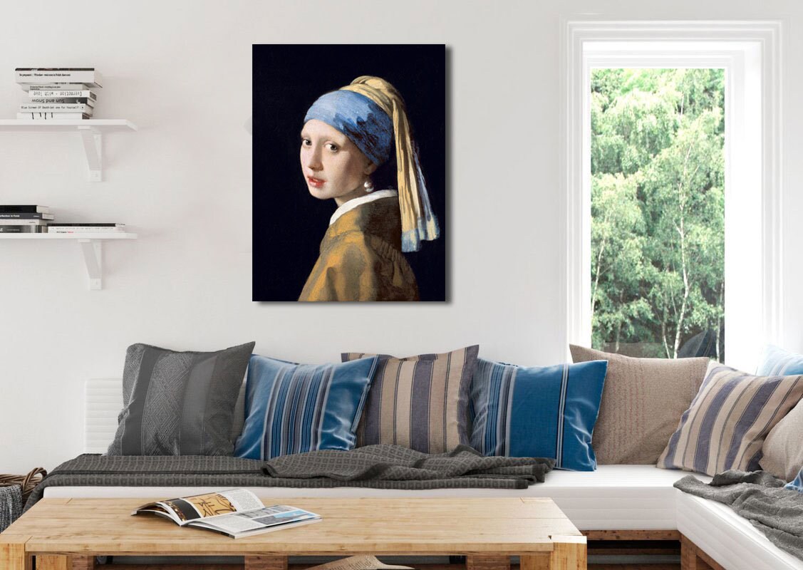 Johannes Vermeer Girl With a Pearl Earring Metal Art Print - Etsy