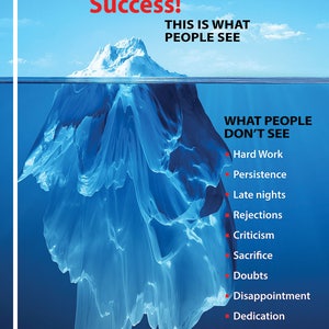Success Iceberg Illusion Poster, Extra Large Wall Metal Print ...