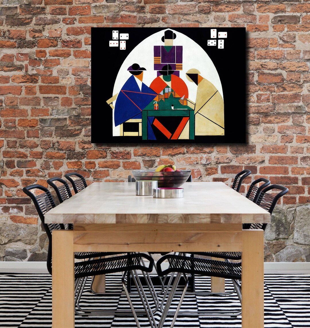 Theo Van Doesburg the Card Players Extra Large Abstract Wall Etsy