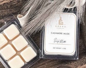 Luxe Kasjmier Musk Wax Melt | Handgemaakte sojawasmelts voor huisgeuren