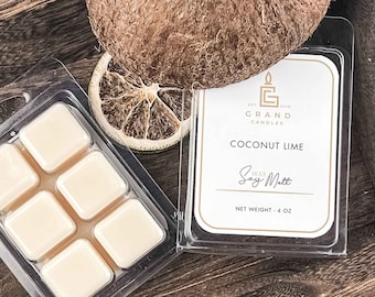 Coconut Lime Soy Wax Melt | Tropical Wax Melt for Aromatherapy and Home Decor | Home Luxury Scent