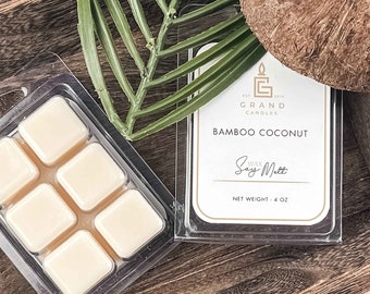 Bamboo Coconut Soy Wax Melt | Handmade, Eco-Friendly Aroma for Your Home | 100% Natural Soy Wax Melt