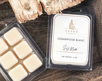 Cedarwood Blanc Soy Wax Melt | Natural and Relaxing Fragrance for Your Home | Handmade and Eco-Friendly Wax Melt