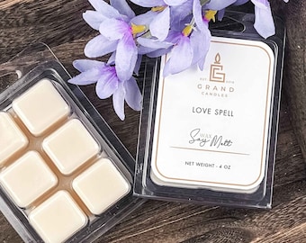 Love Spell Soy Wax Melts - Create a Romantic Atmosphere with a Fruity and Floral Wax Melt