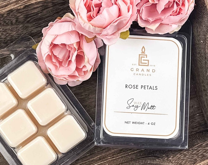 Rose Petals Soy Wax Melts - Handcrafted with Natural Ingredients for a Long-Lasting Fragrance